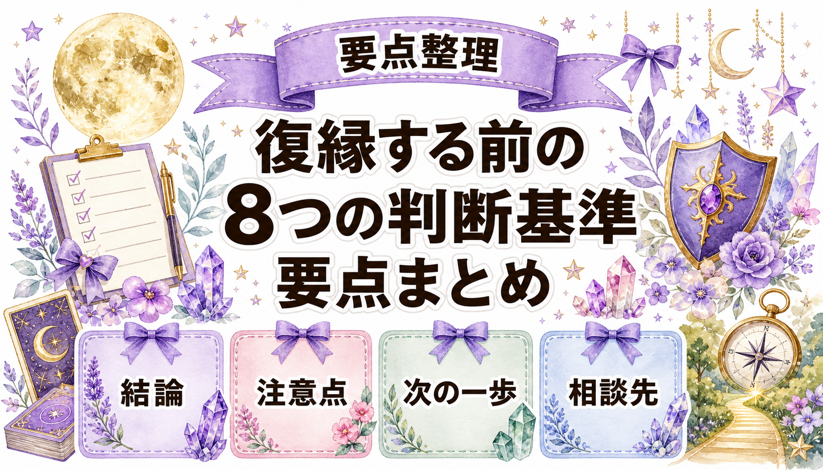 復縁して後悔しない判断基準|戻る前に確認する8つの条件 まとめ