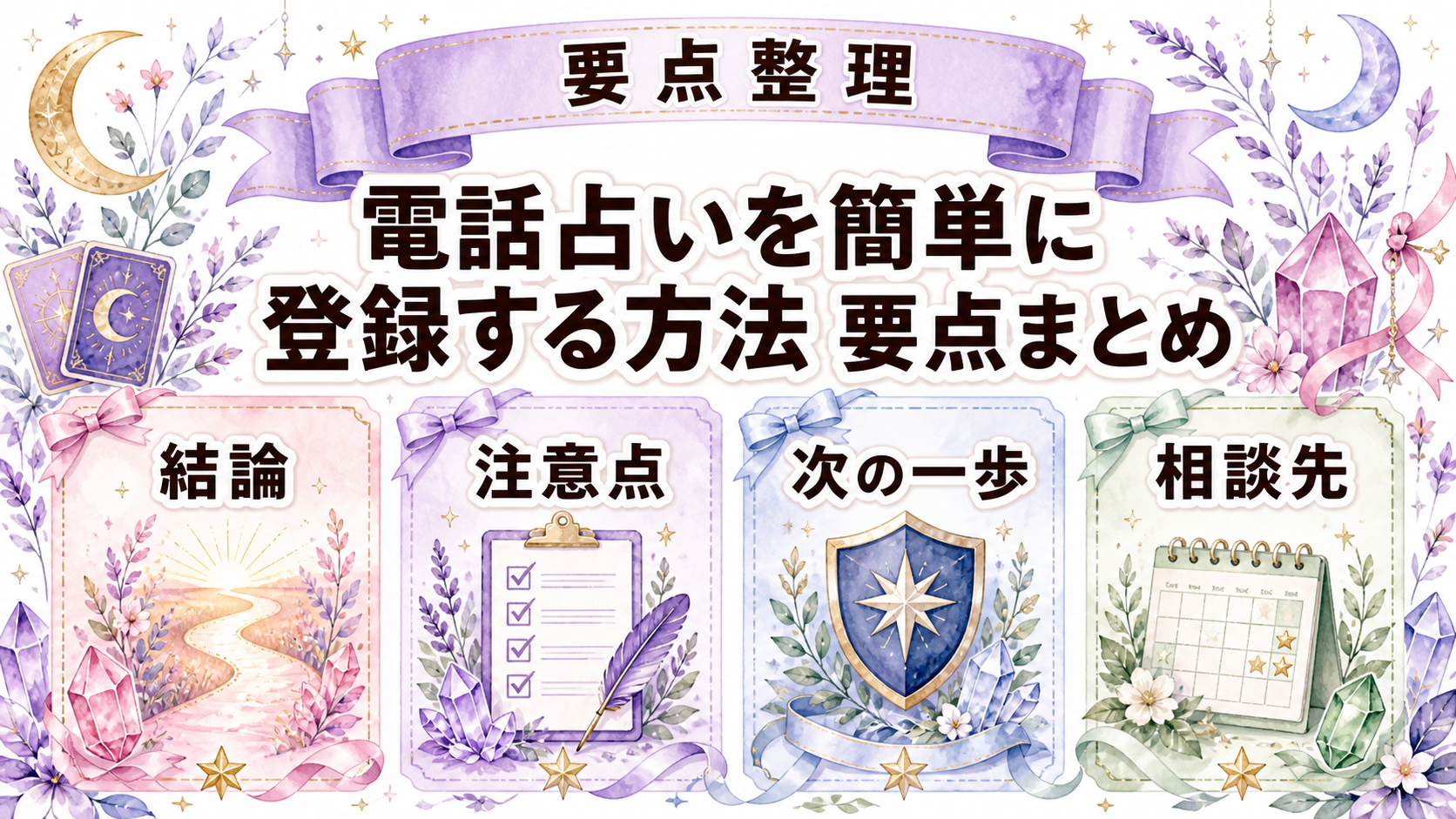 電話占いの登録方法は簡単?会員登録から鑑定・支払いまでの手順 まとめ