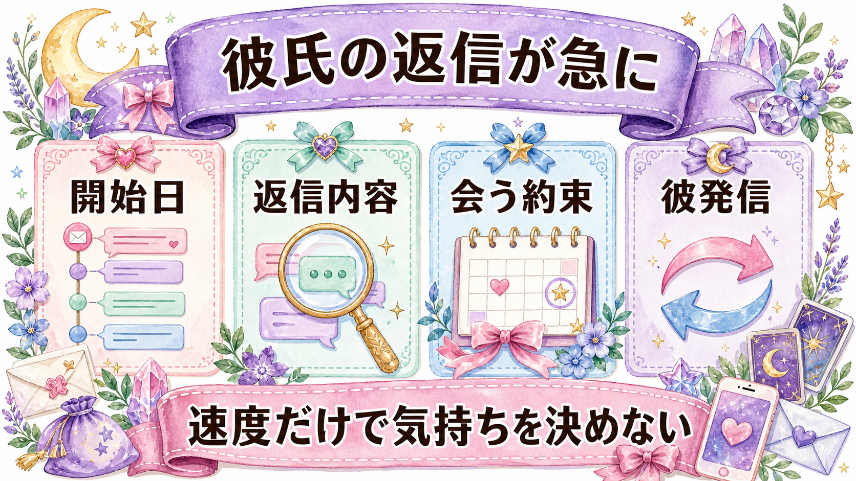 彼氏のLINE返信が急に遅いのはなぜ?気持ちの見分け方と占いで聞く質問 彼氏の返信が急に遅い時の結論