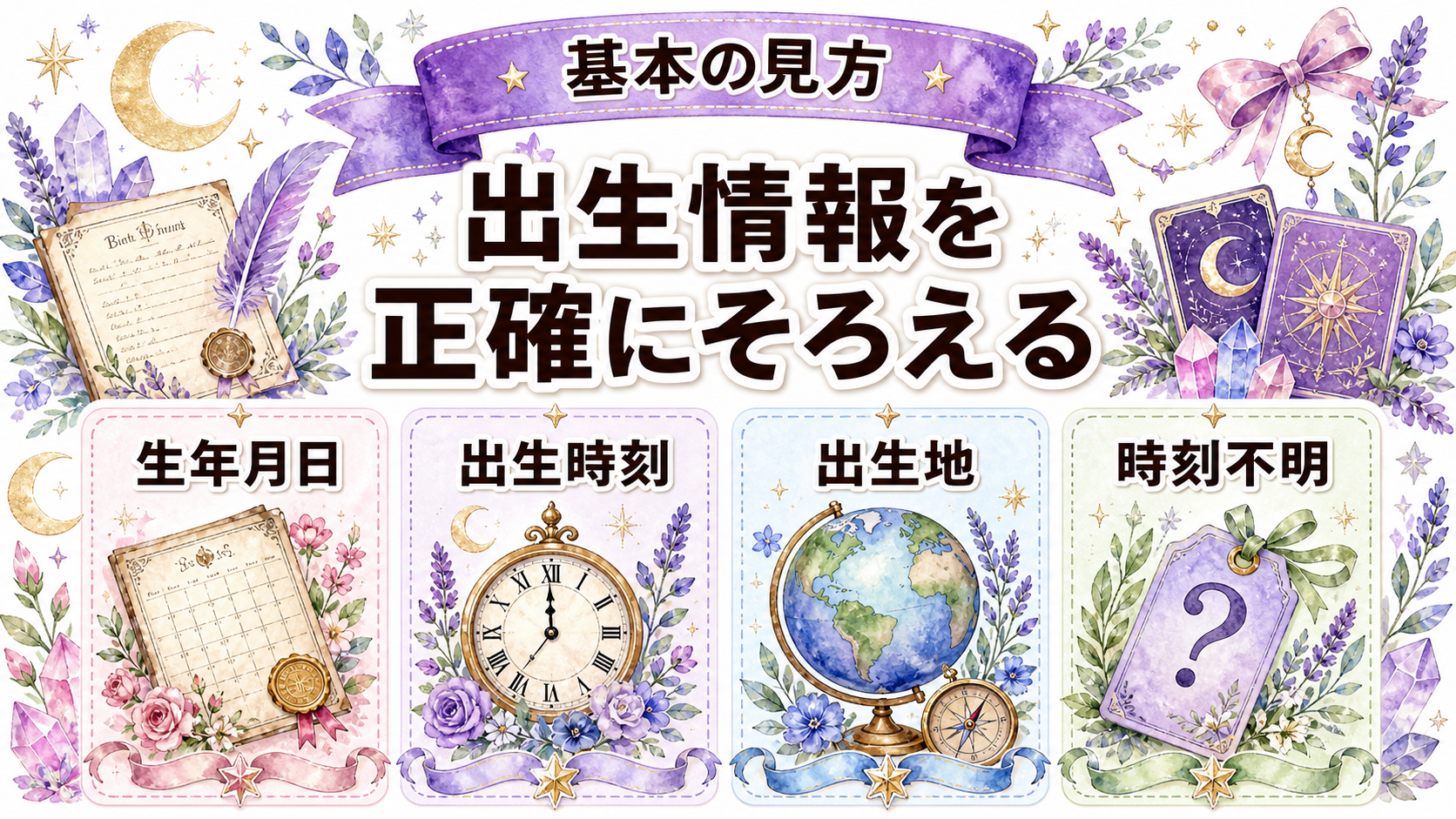 ネイタルチャートの読み方|恋愛傾向を金星・月・火星・7ハウスで解説 恋愛用ネイタルチャートを読む前の準備