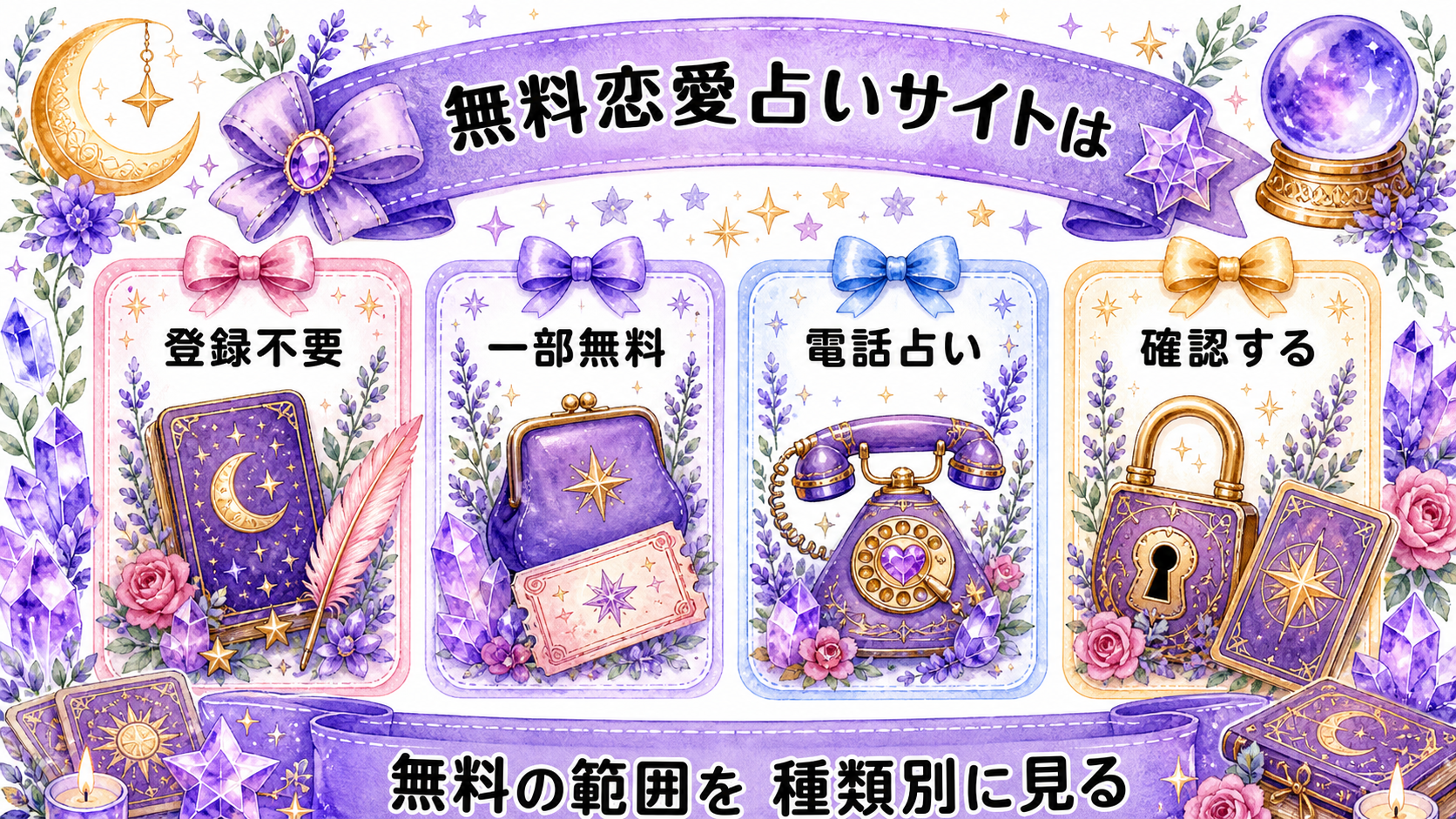 無料恋愛占いで当たるサイトは？登録前の安全確認と使い分け 無料恋愛占いサイトは三種類に分けて選ぶ