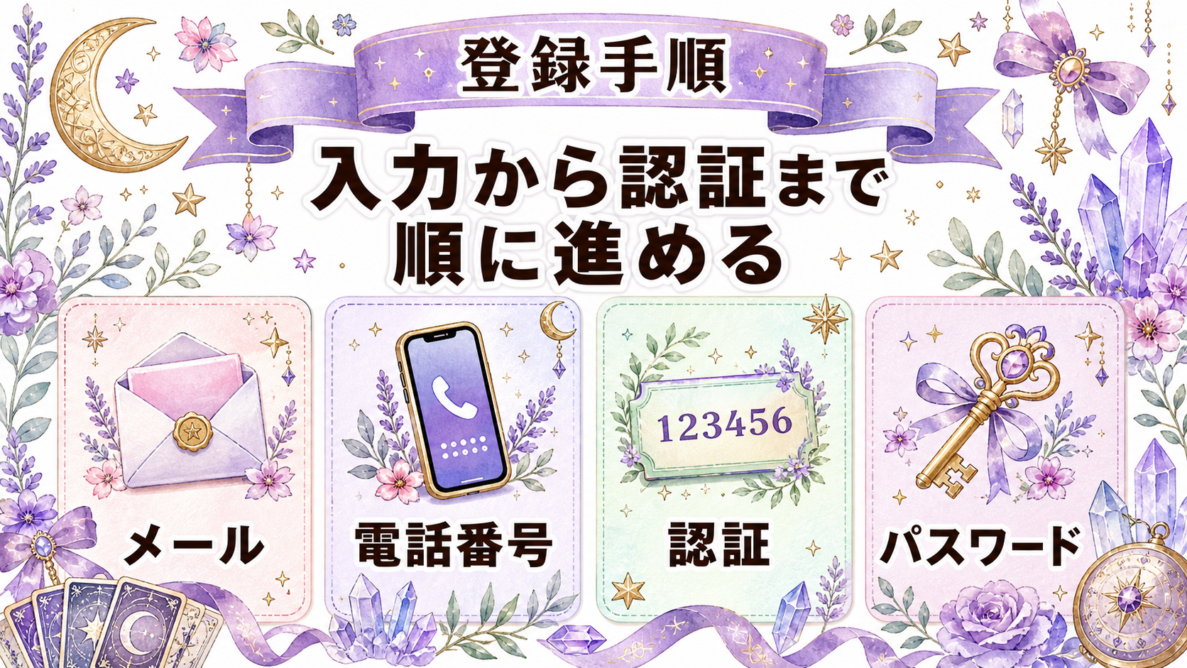 電話占いの登録方法は簡単?会員登録から鑑定・支払いまでの手順 電話占いの簡単な会員登録手順