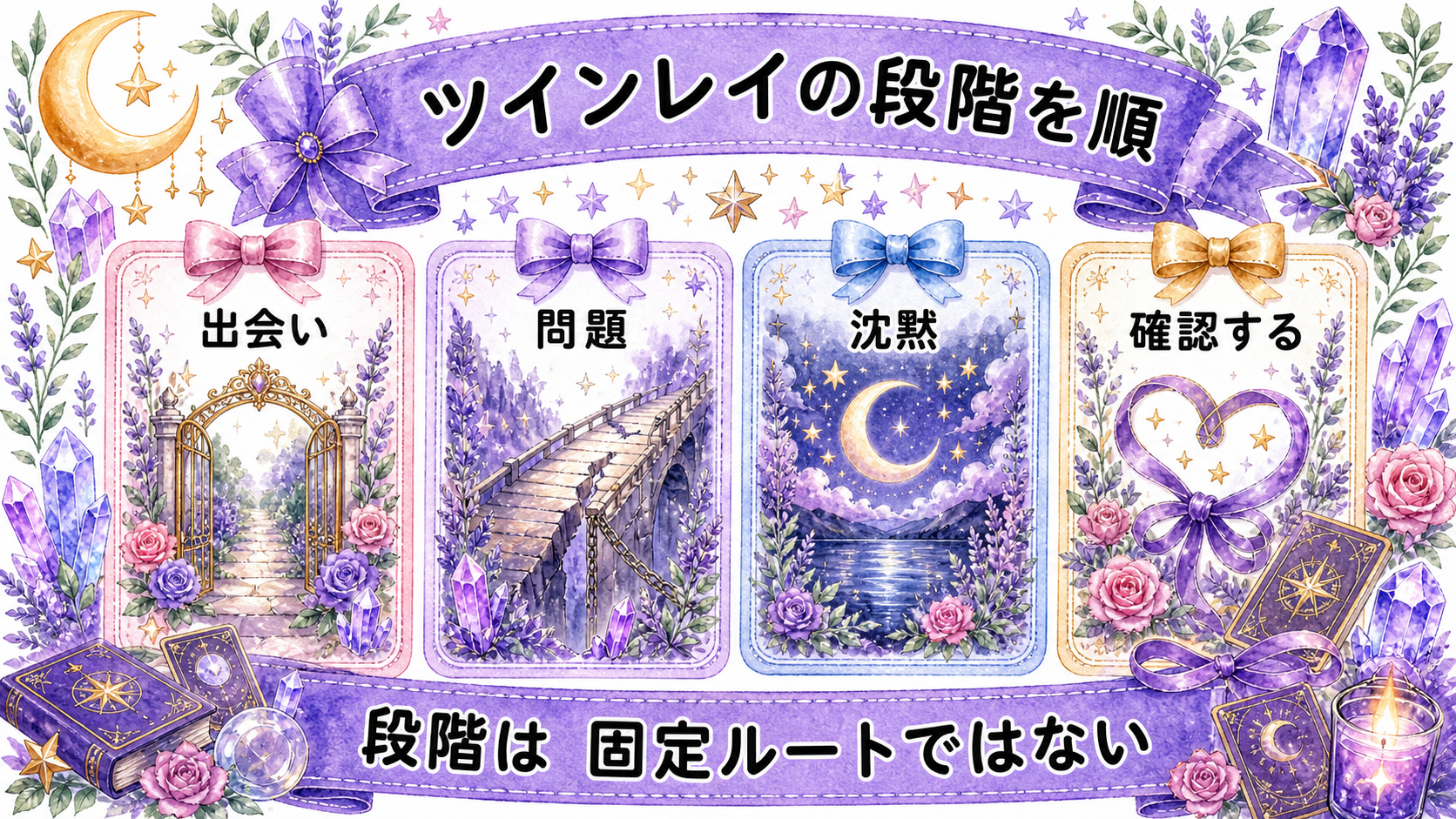 ツインレイ完全解説|特徴・サイレント期間・統合を現実的に読む ツインレイの段階を順番に解説
