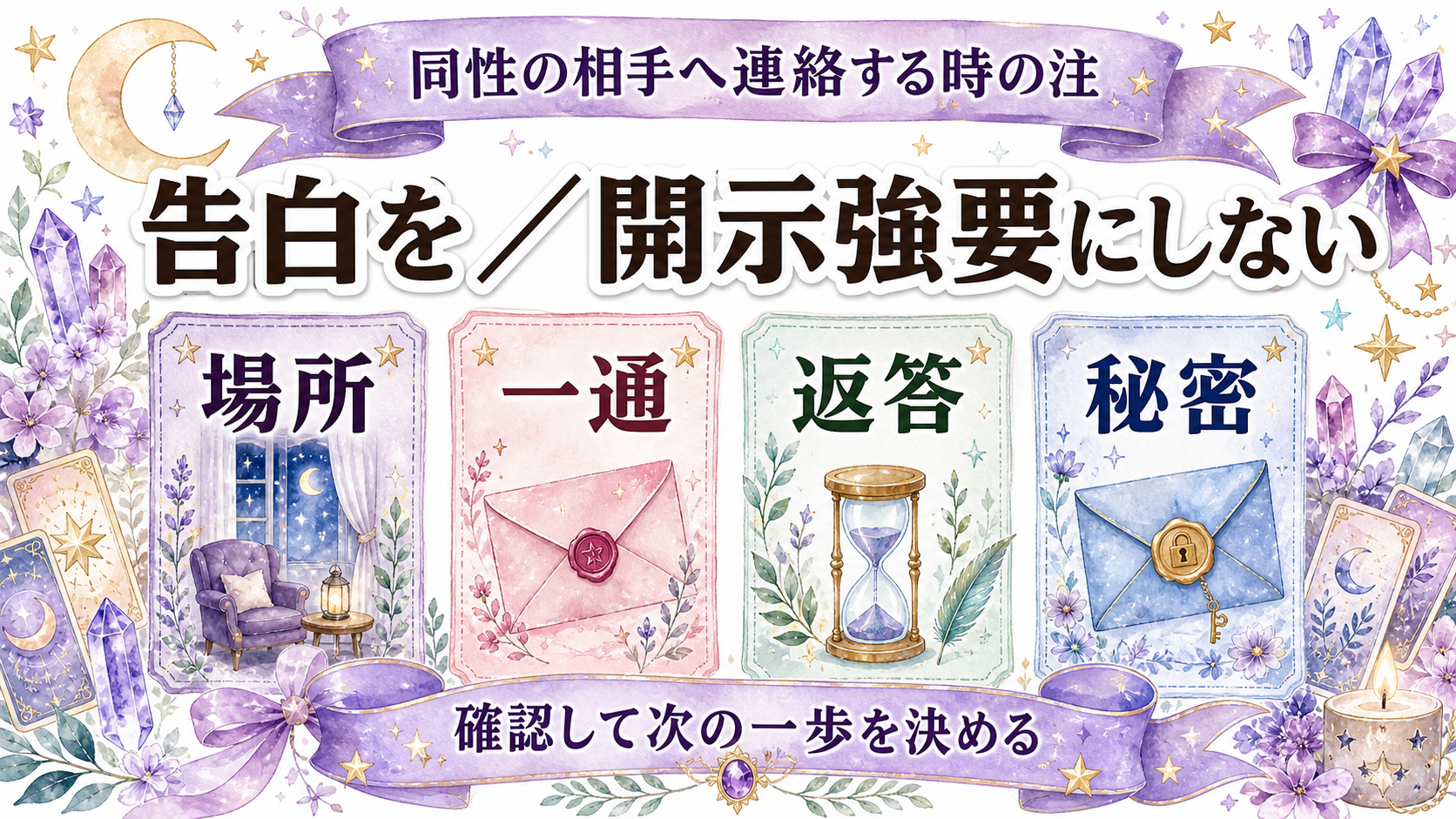 同性のツインレイから連絡がない意味は？性的指向・安全・境界線を尊重する見方 同性の相手へ連絡する時の注意