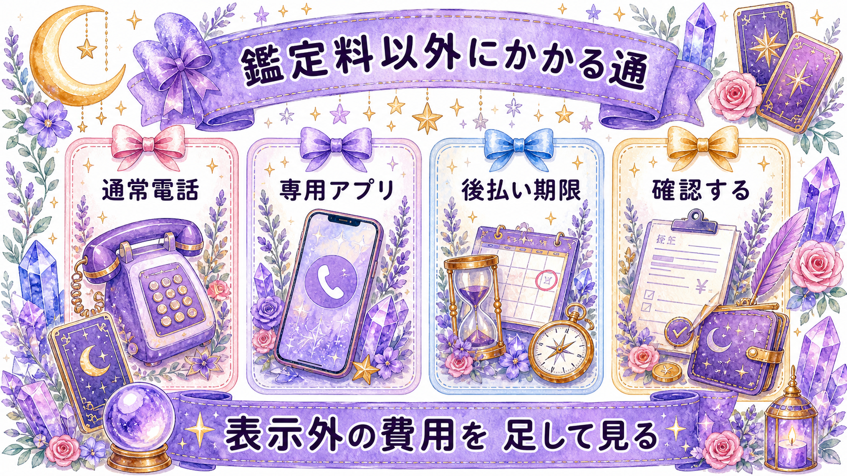 電話占いの不倫相談費用はいくら?10分・20分・30分の相場と節約 鑑定料以外にかかる通話料と手数料