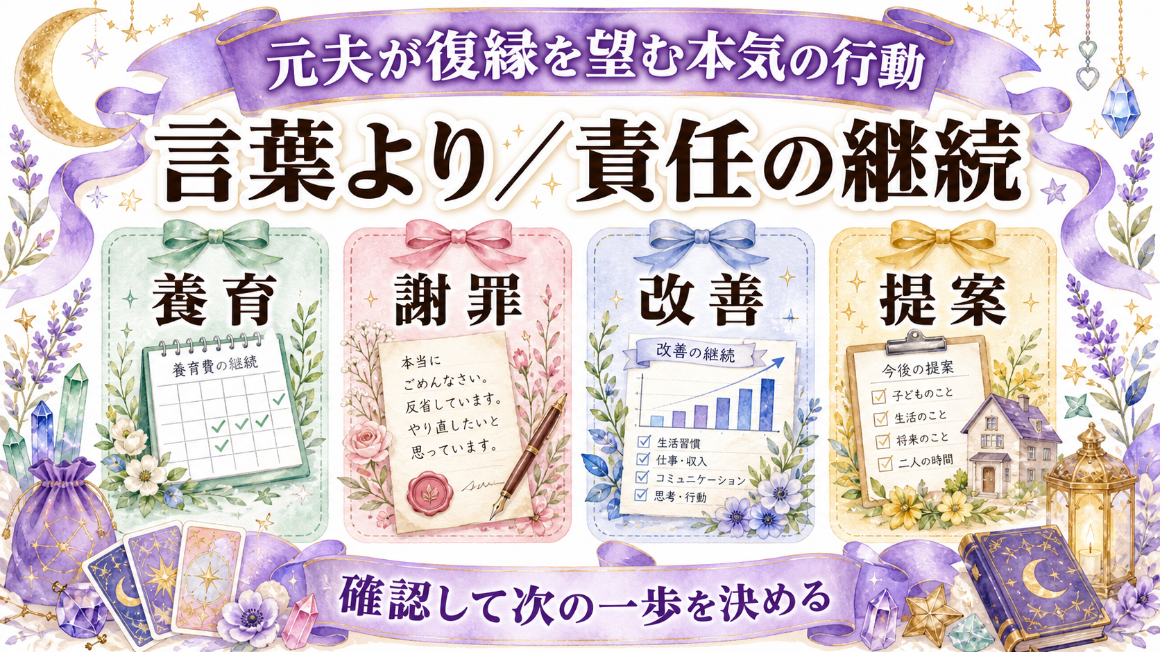 離婚した元夫と復縁できる可能性は?子ども・お金・安全を含む占い前の確認 元夫が復縁を望む本気の行動