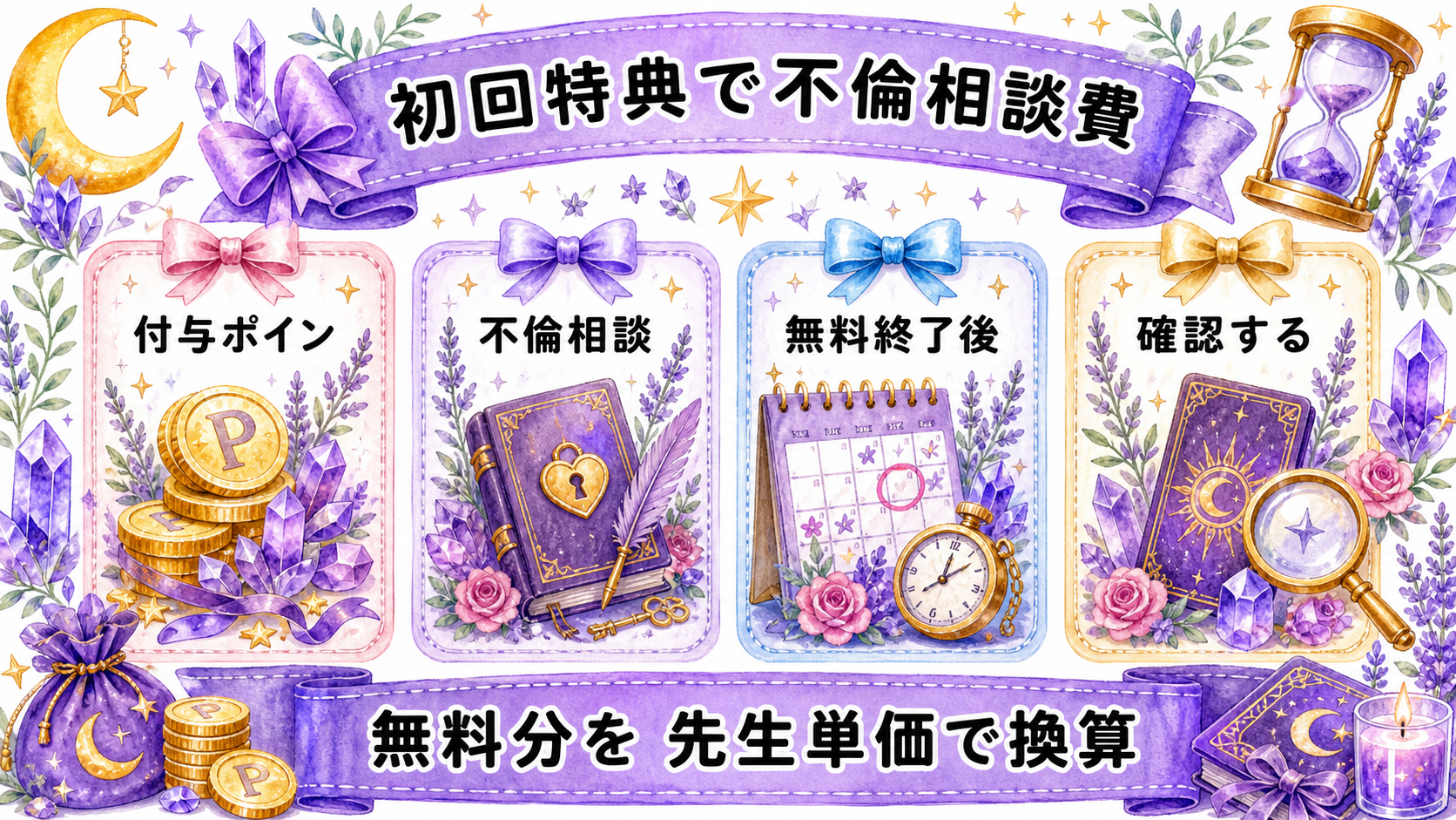 電話占いの不倫相談費用はいくら?10分・20分・30分の相場と節約 初回特典で不倫相談費用を抑える