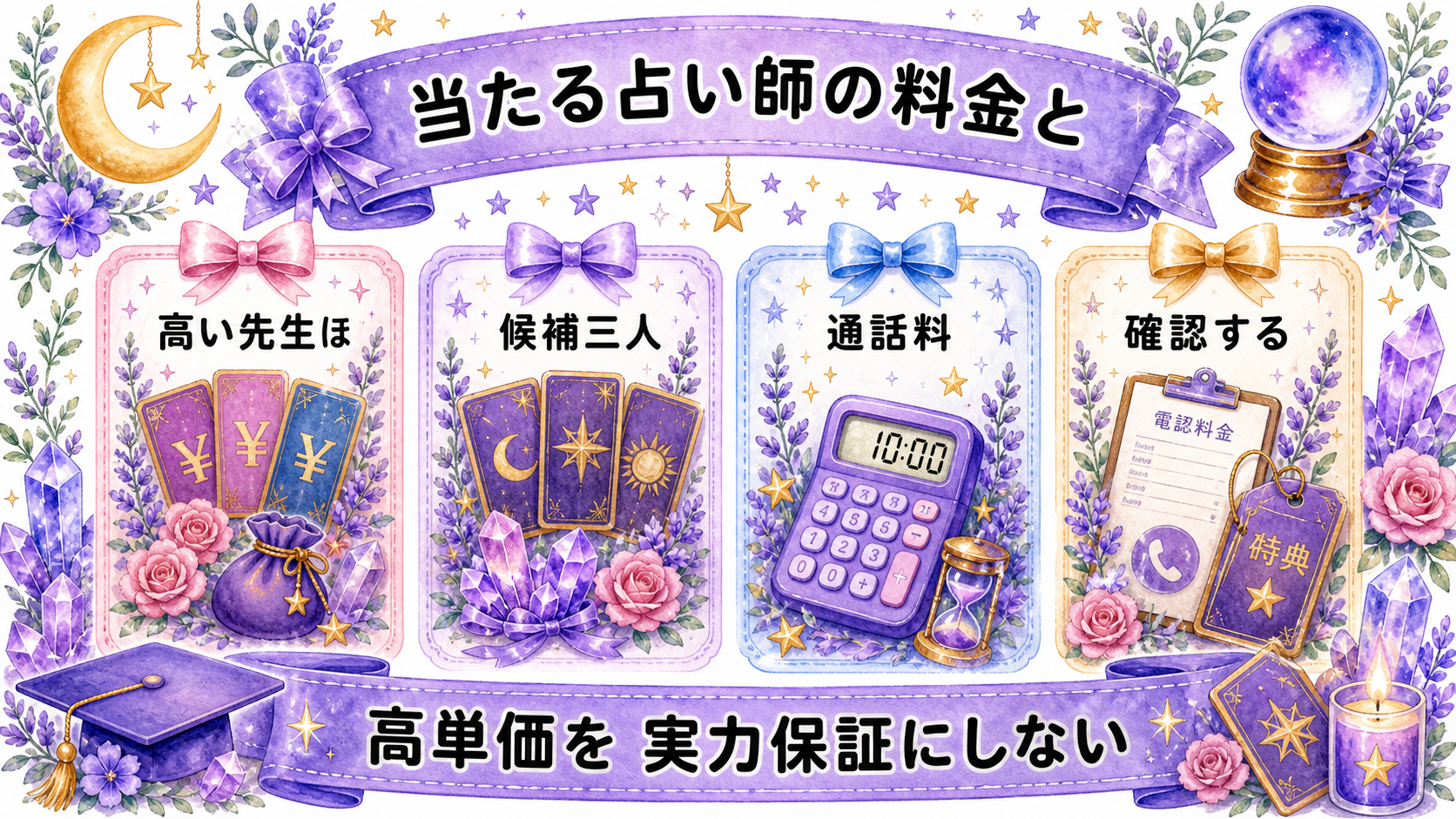 電話占いで当たる占い師を徹底比較｜口コミ・得意相談・料金の選び方 当たる占い師の料金と時間を比較する