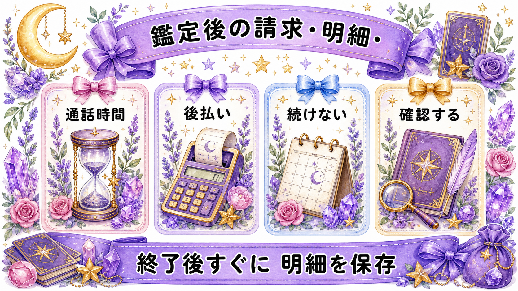 電話占いの初回無料は安全?料金を増やさない使い方と確認手順 鑑定後の請求・明細・退会を確認する