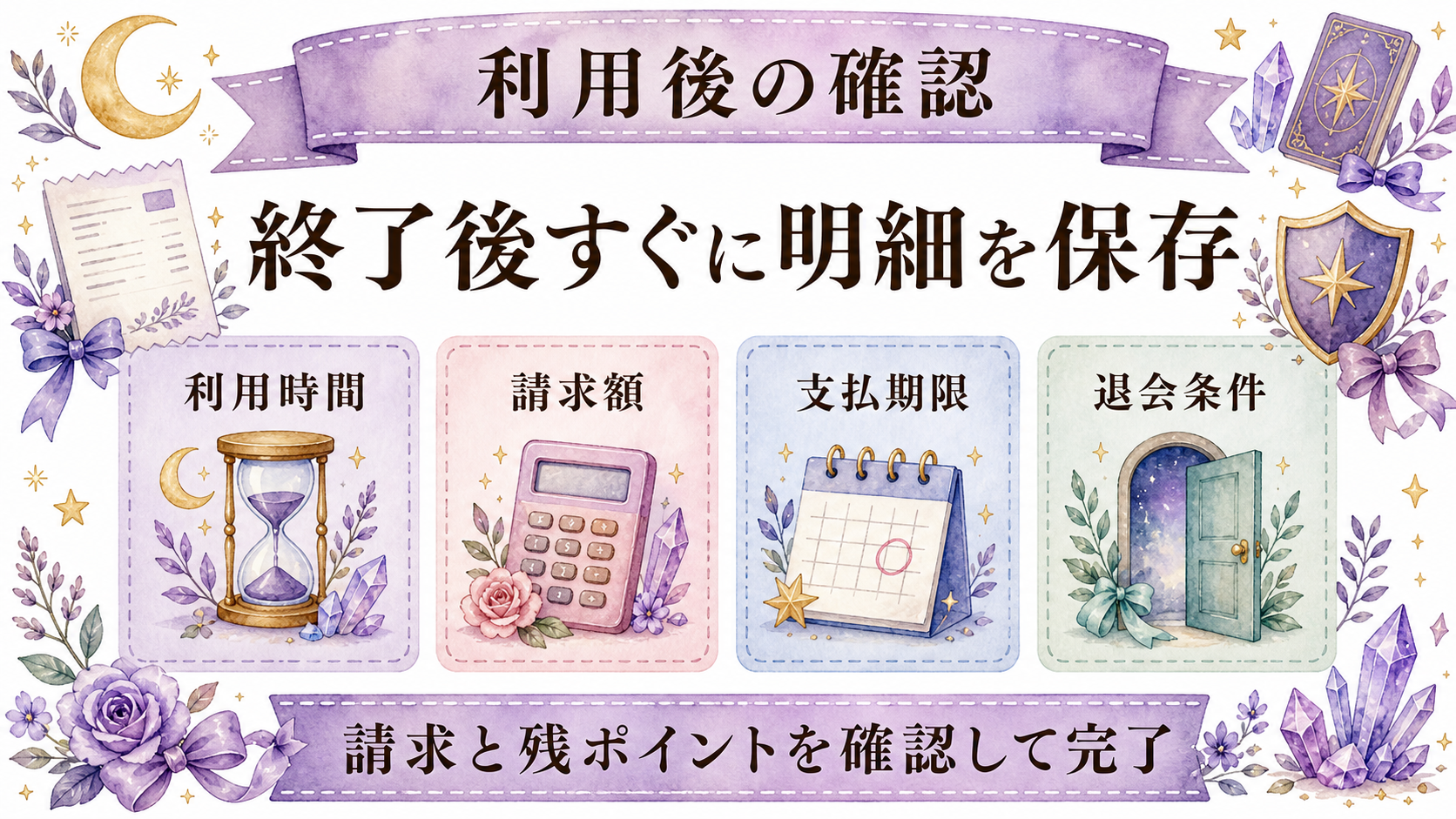 電話占いの初回10分無料一覧2026|条件・通話料・超過料金を比較 初回無料の利用後に明細・支払い・退会を確認する