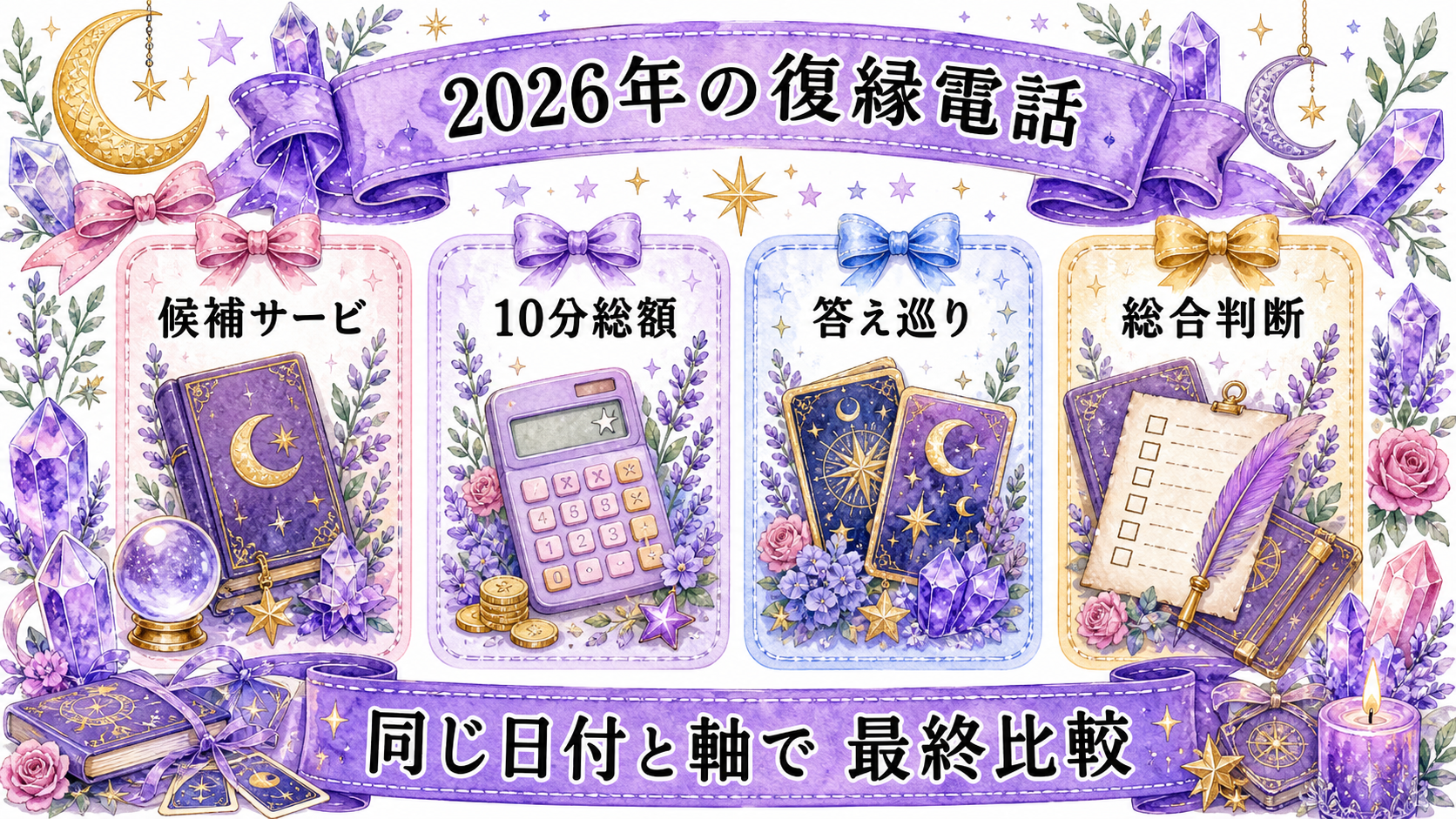 電話占いの復縁おすすめ2025情報を2026年最新条件で比較 2026年の復縁電話占いを二社まで絞る